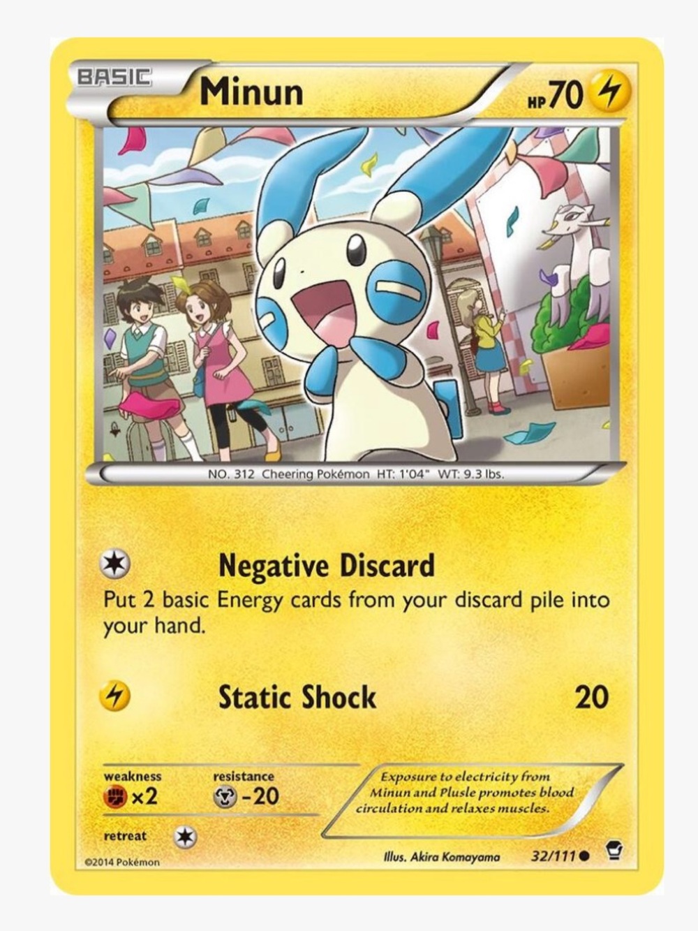 Minun XY Furious Fists Pokemon Trading Card